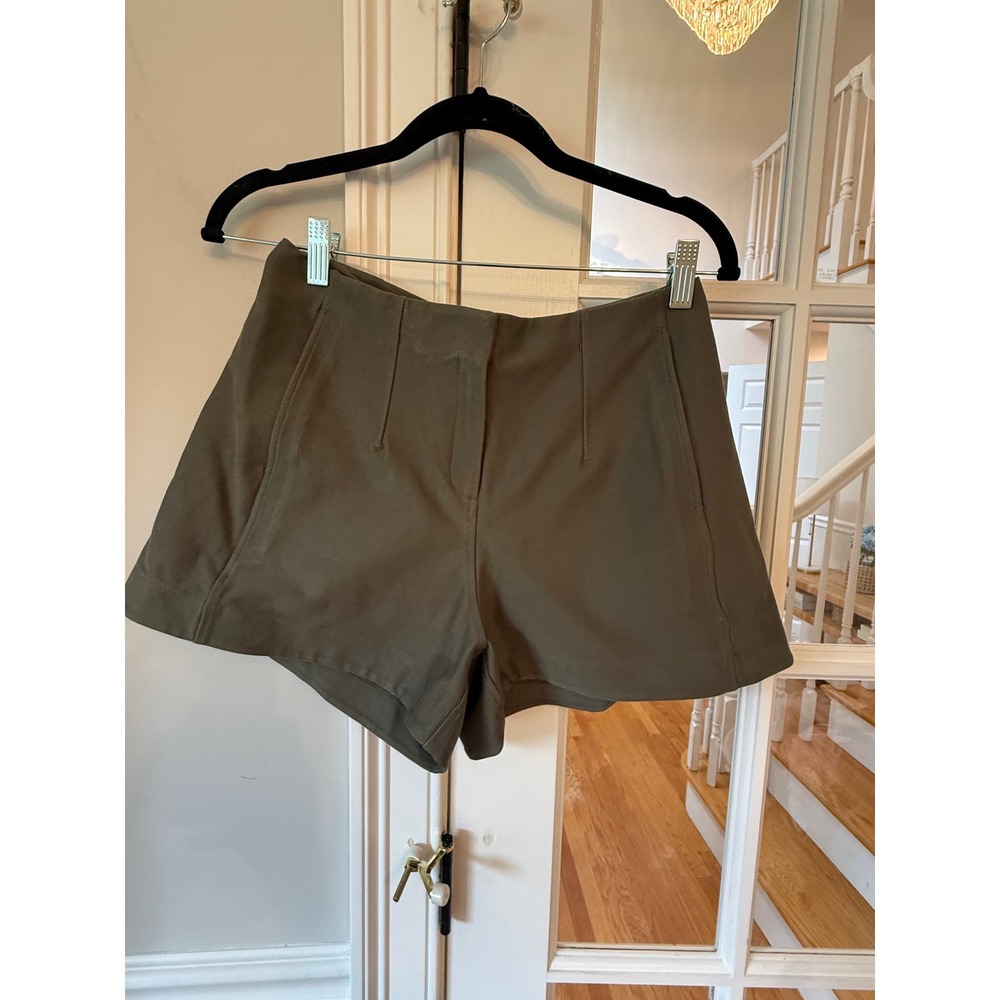Lululemon City Sleek High-Rise Shorts 5-Pocket Olive Green Khaki Women Size 4